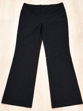 Announcements Maternity Dress Pants L/B Black Stretch Career Work Wide Leg Pull